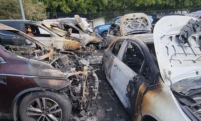 Five cars destroyed at Sydney airport after luxury electric vehicle’s battery ignites