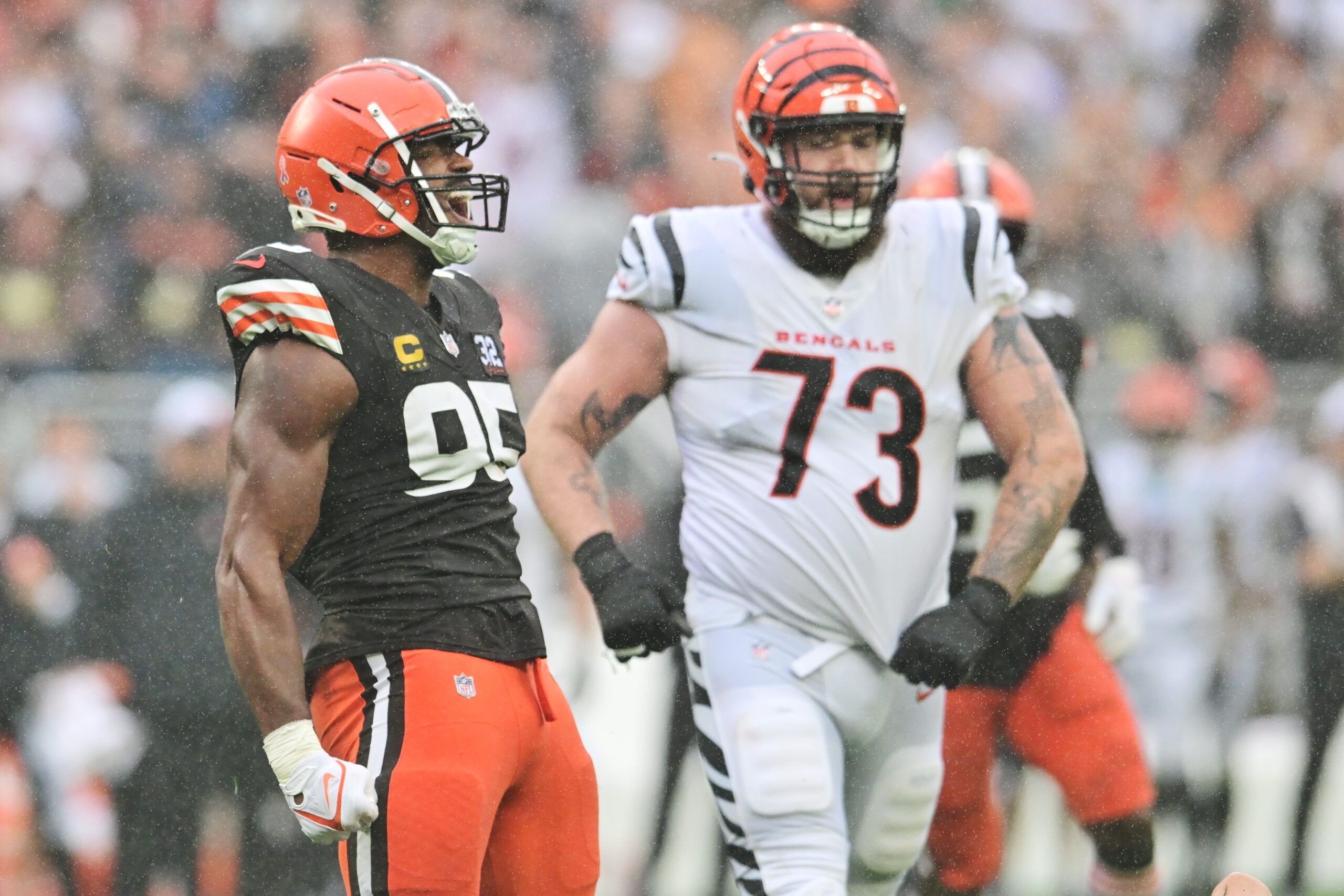 How Myles Garrett, Sione Takitaki and the rest of the Browns defense graded  vs. the Bengals 