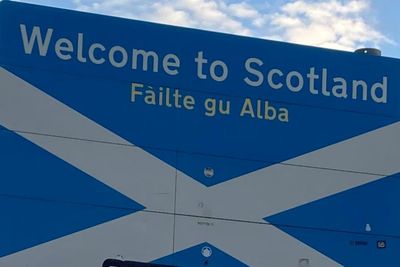 Hilarious sticker slapped on Scotland Border sign ahead of football friendly