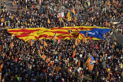 Catalan independence supporters fill streets in their thousands in mass demonstration
