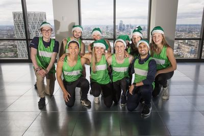 Santa Stair Climb raising £300,000 to fight hunger with 48 floor walk up Canary Wharf