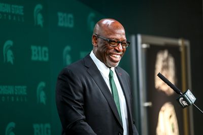 Photos from Interim Head Coach Harlon Barnett’s introductory press conference for Michigan State football