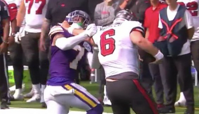 A mic’d-up Baker Mayfield took a savage shot at Vikings CB Byron Murphy after a nasty stiff arm