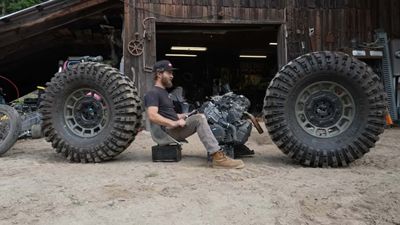 These Guys Are Building An Off-Road Chopper Using Comically Huge Mud Tires