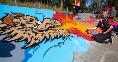 'Lake Ness Monster' injects life and colour into skate park