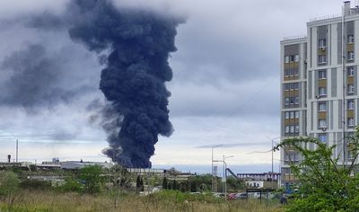 Fire engulfs shipyard hit by Ukrainian missiles in Russia-annexed Crimea