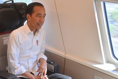 Indonesian leader takes a test ride on Southeast Asia's first high-speed railway