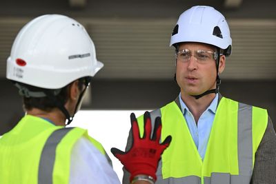 William encourages mental health awareness in building site visit