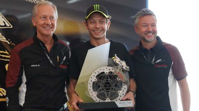 Brembo Presents Rossi With Special Trophy Celebrating His Career