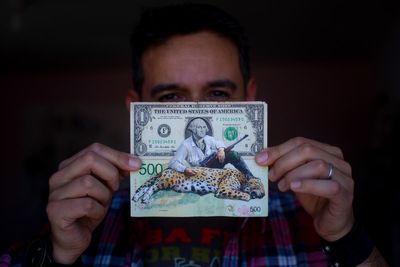 Paintings on pesos illustrate Argentina's currency and inflation woes