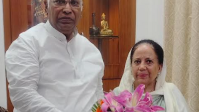 Himachal Pradesh Congress chief Pratibha Singh meets Mallikarjun Kharge; demands responsibilities for party workers in govt