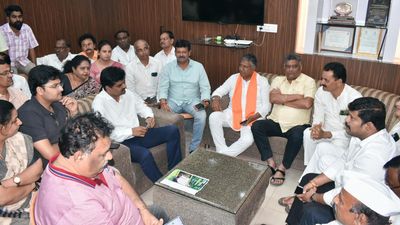 BJP launches indefinite protest seeking permission for Ganesh festivities at Idgah Maidan in Hubballi