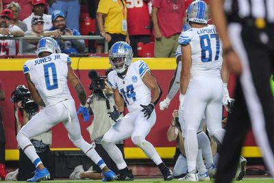 Amon-Ra St. Brown Says He Was One Thrust Away From Penalty During TD Celebration vs. Chiefs