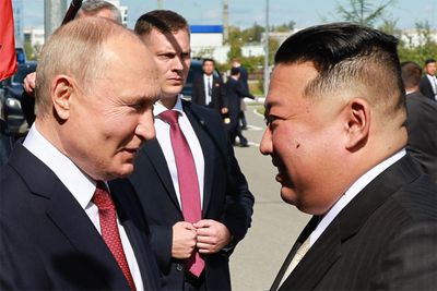 Putin, Kim gift each other guns at meeting, and a Russian space glove
