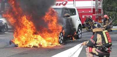 Electric vehicle fires are very rare. The risk for petrol and diesel vehicles is at least 20 times higher