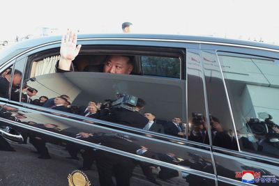 Kim Jong Un stops to see a fighter jet factory as Russia and North Korea are warned off arms deals