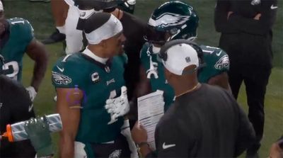 Eagles’ A.J. Brown Appeared Frustrated During Sideline Dispute With Jalen Hurts