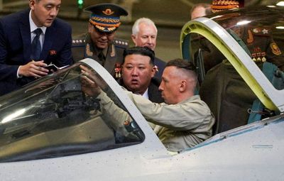 North Korea’s Kim checks out fighter jets in latest stop on Russian tour