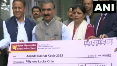 Himachal Pradesh CM Sukhvinder Singh Sukhu donates his Rs 51 lakh lifetime savings towards 'Aapda Rahat Kosh'