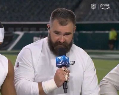 Jason Kelce got asked about Travis Kelce dating Taylor Swift rumors and handled it like a pro