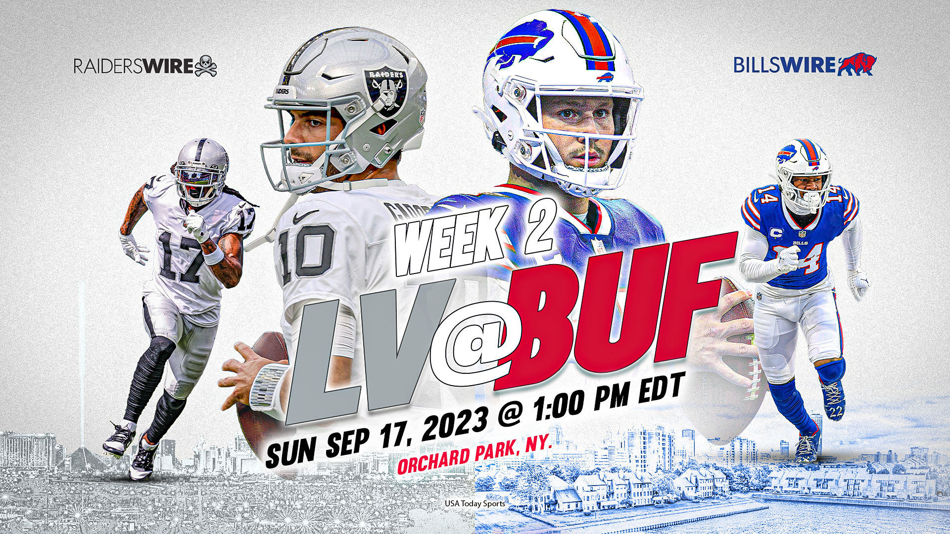 Raiders-Bills week 8 viewing guide: Game time, TV schedule, online stream,  announcers, odds, more - Silver And Black Pride