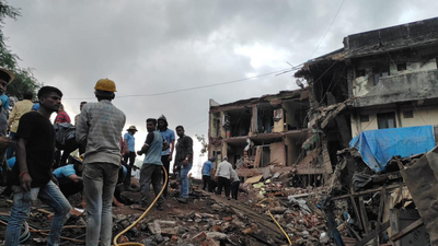 Two trapped trapped as four-storey building collapses at Dombivli near Mumbai