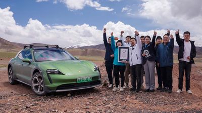 Porsche Taycan Cross Turismo Sets EV Altitude Record At 17,569 Feet