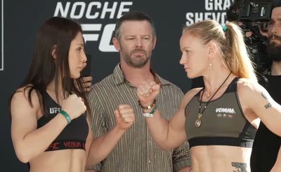 Noche UFC video: Alexa Grasso, Valentina Shevchenko intense in rare outdoor final faceoff