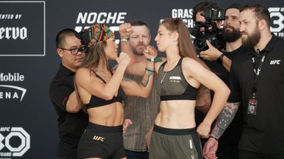 Photos: Noche UFC ceremonial weigh-ins and fighter faceoffs