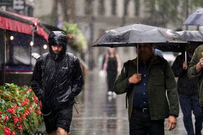 Almost a month’s rain could fall on parts of the UK on Sunday, Met Office warns