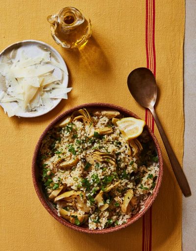 Artichoke rice, spiced chicken and sherry figs: José Pizarro’s late summer feast – recipes
