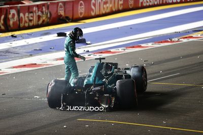 F1 Singapore GP qualifying red-flagged after massive Stroll crash