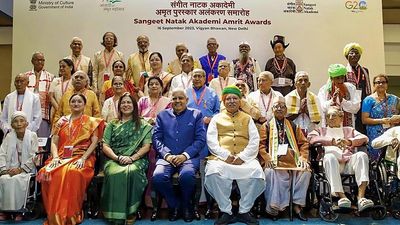 84 artists conferred with the Sangeet Natak Akademi Amrit Awards
