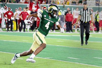 Colorado State’s Louis Brown imitates Deion Sanders’ signature dance after scoring against Buffs