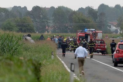 Girl, 5, killed as Italian aircraft crashes sending fireball into air during acrobatic exercise