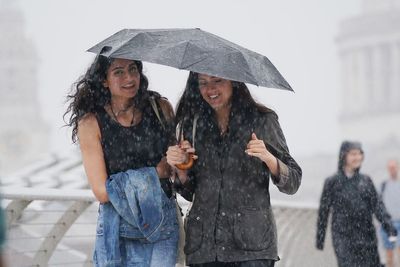 Half a month’s rain could fall in an hour in parts as weather warnings extended