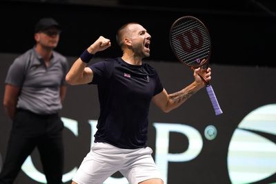 Dan Evans fights back to boost Britain with Davis Cup win against Arthur Fils