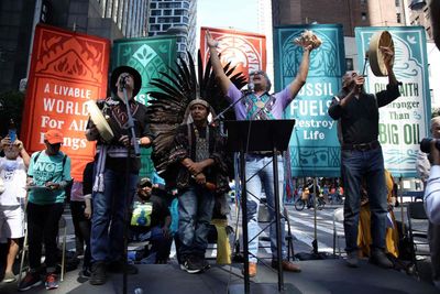 Alexandria Ocasio-Cortez tells climate marchers to be ‘too big and too radical to ignore’ – as it happened