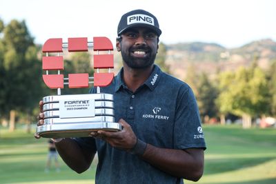 The wait is over: Sahith Theegala wins Fortinet Championship for first PGA Tour title