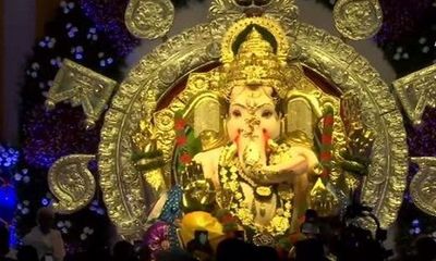Lord Ganesh idol adorned with 69 kg gold, 336 kg silver in Mumbai