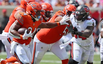 Why did the Bears abandon their productive run game vs. Buccaneers?