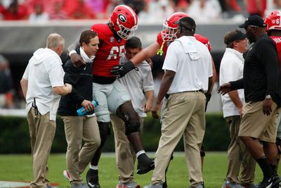 Georgia OT Amarius Mims out several weeks with ankle injury