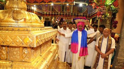 Andhra Pradesh Chief Minister Jagan Mohan Reddy prays at Tirumala