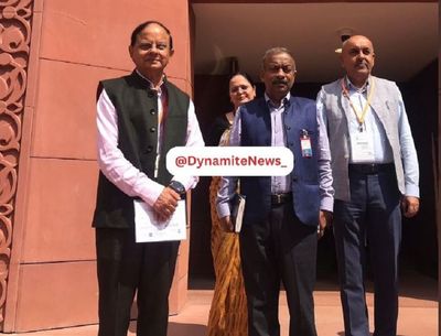 Team PMO led by Dr PK Mishra arrives in new Parliament to witness first day session