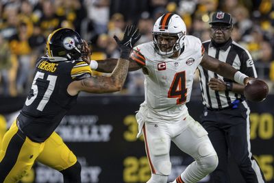 Deshaun Watson somehow wasn’t flagged for pushing a referee vs. Steelers