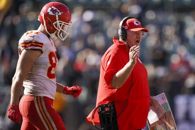 Chiefs HC Andy Reid spoke about TE Travis Kelce’s aggression vs. Jaguars