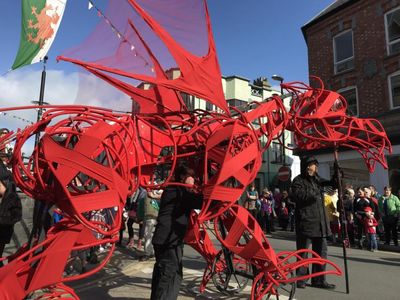 Giant dragon to lead Welsh independence march with Plaid leader to speak