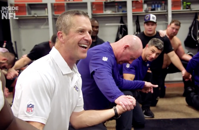 John Harbaugh didn’t let an obnoxious air horn ruin his Ravens’ victory speech