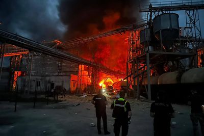 Ukraine oil refinery fire sparked by drone attack, Russia downs four UAVs