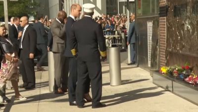 Prince William pays his tribute to 9/11 firefighter heroes... and goes for a jog in Central Park